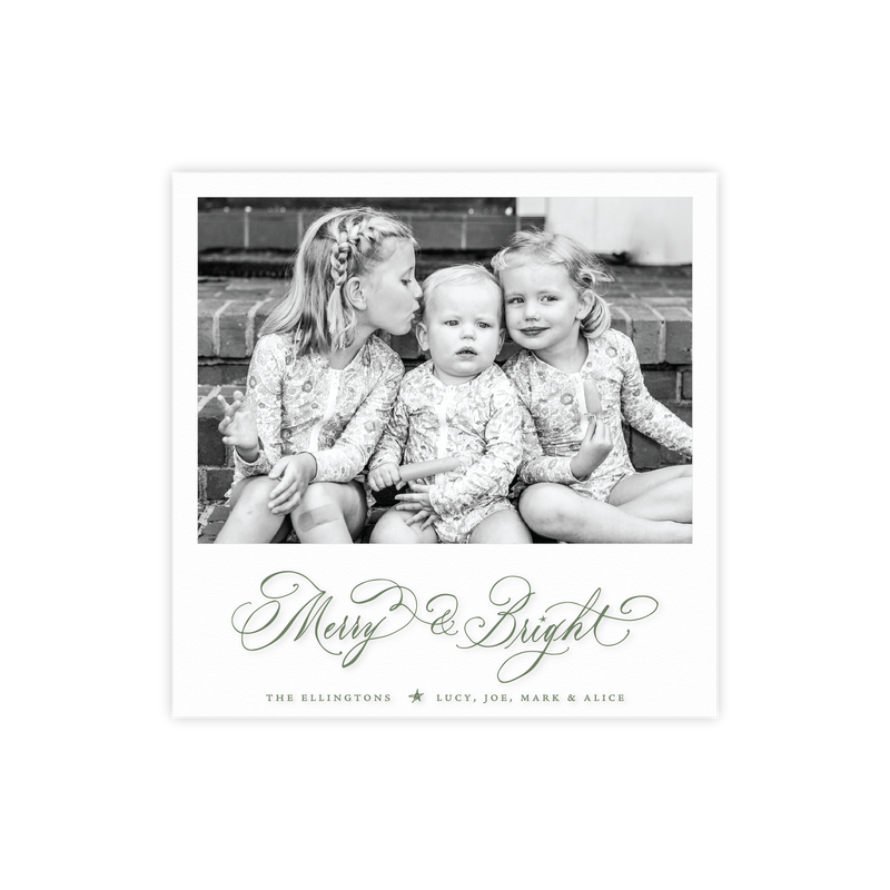 Ellington Engraved Small Square Holiday Card