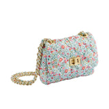 Girls Quilted Flap Mini Bag in Liberty Eloise