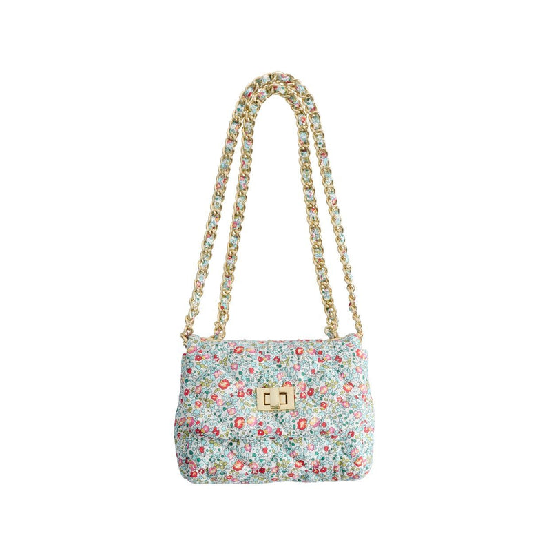 Girls Quilted Flap Mini Bag in Liberty Eloise