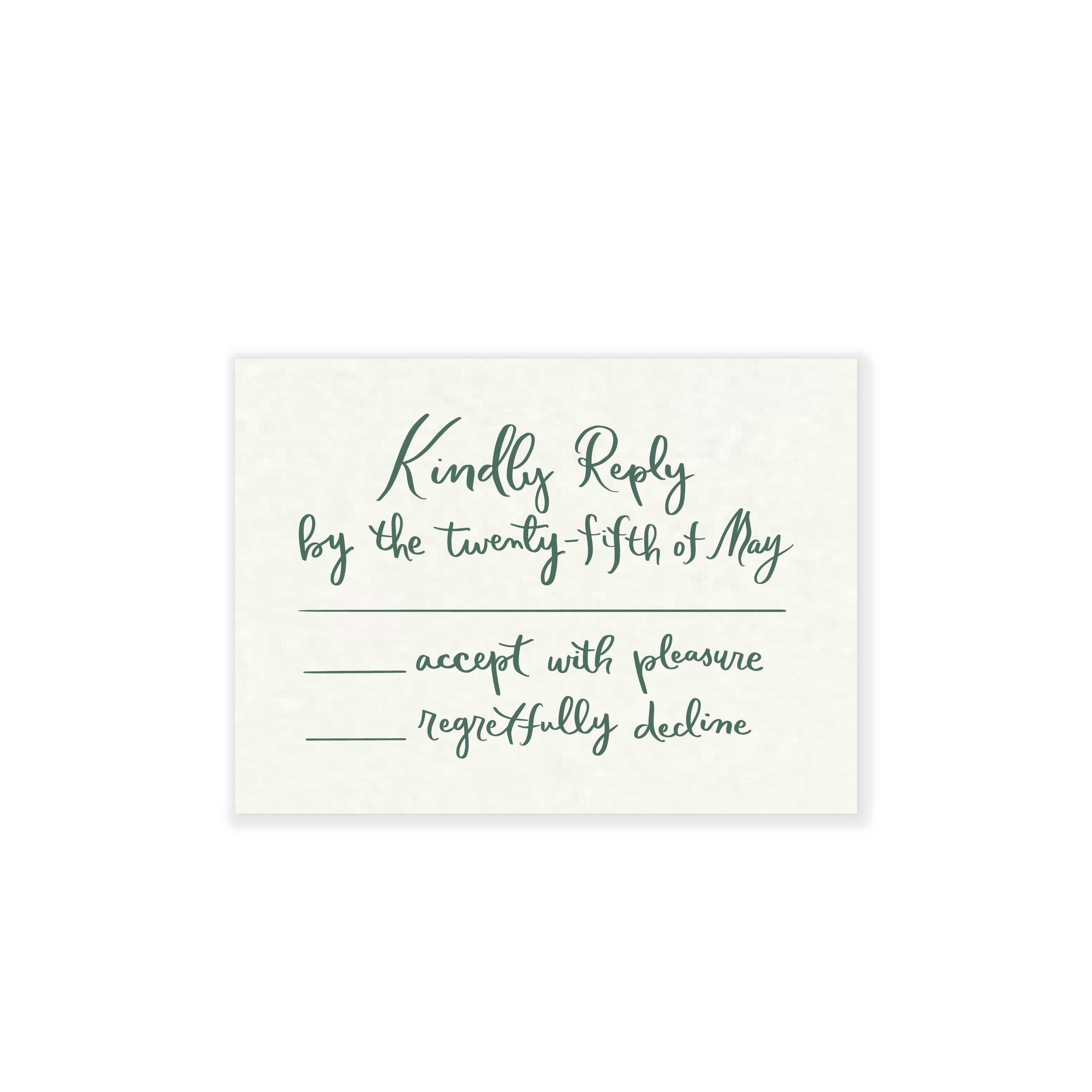 Emma Letterpress Wedding Reply Set