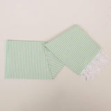 Striped Colorful Turkish Cotton Peshtemal Towel: Dark Navy Blue / Beach Towel