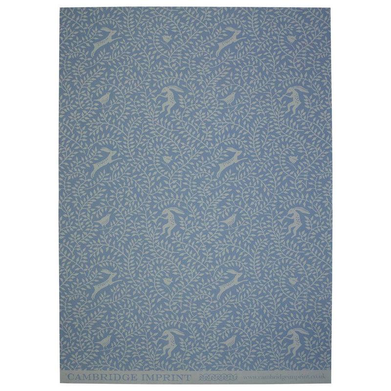 Patterned Paper Dancing Hare Blue