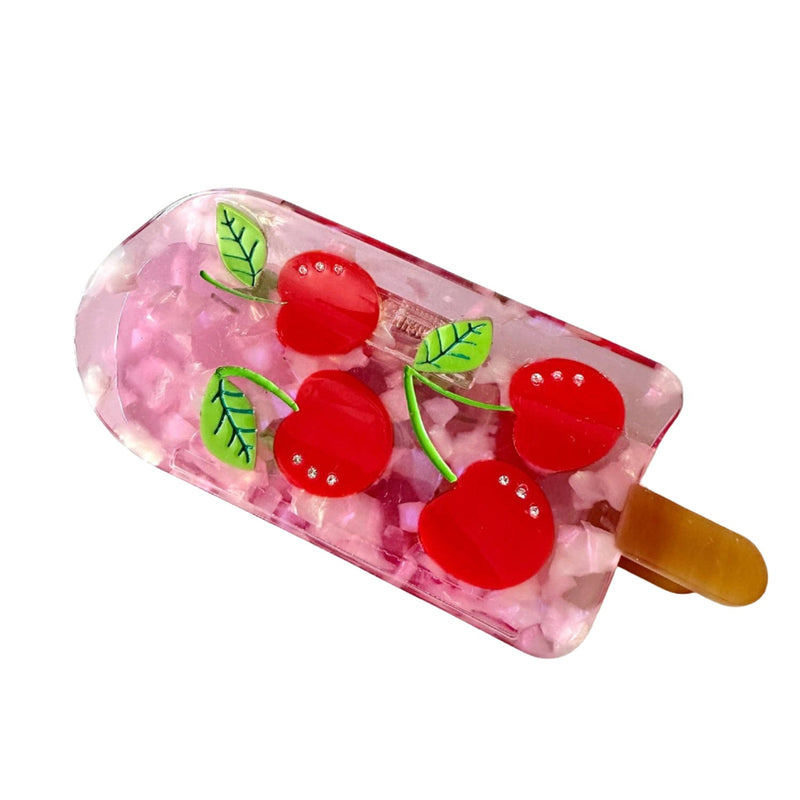 Cherry Popsicle Hair Claw Clip