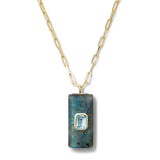 Labradorite + Blue Topaz Lumiere Pendant Necklace