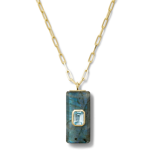 Labradorite + Blue Topaz Lumiere Pendant Necklace