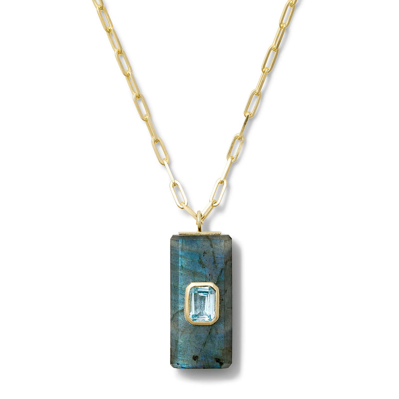 Labradorite + Blue Topaz Lumiere Pendant Necklace
