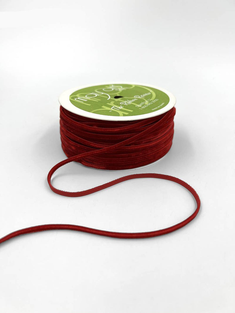 1/8" Red Velvet Cord String