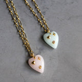 Stone Heart Necklace 16"
