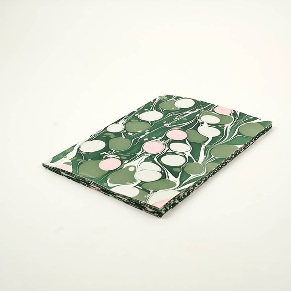 Green Hand Marbled Gift Wrapping Paper Booklet