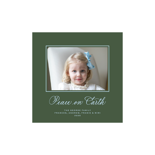 Fairfax Classic Printed Small Square Holiday Card