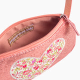 Girls Glitter Heart Purse, Pink