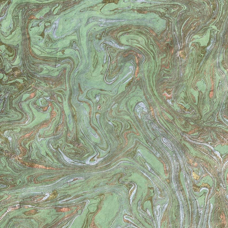 Marbled Mint Flat Wrap – Gold, Silver & Copper