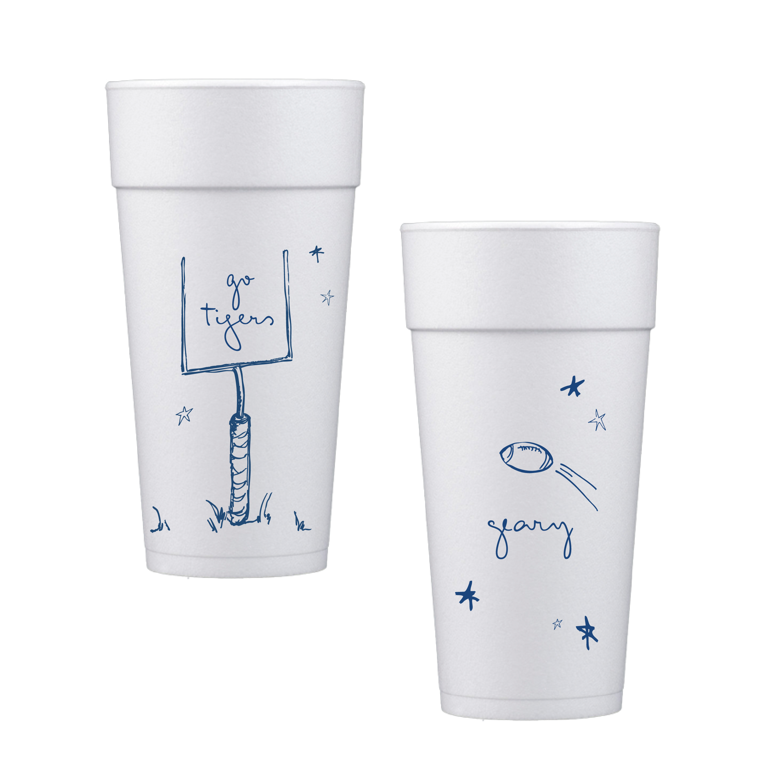 Personalized Game Day Foam Cups – 20 oz