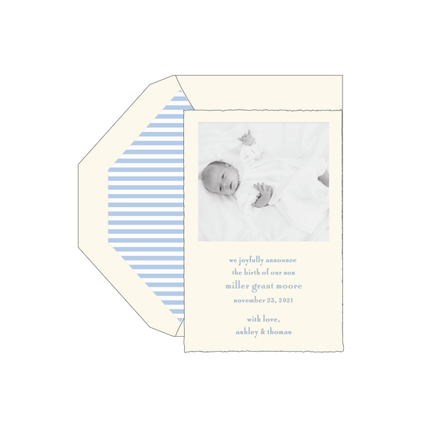 Grant Letterpress Birth Announcement