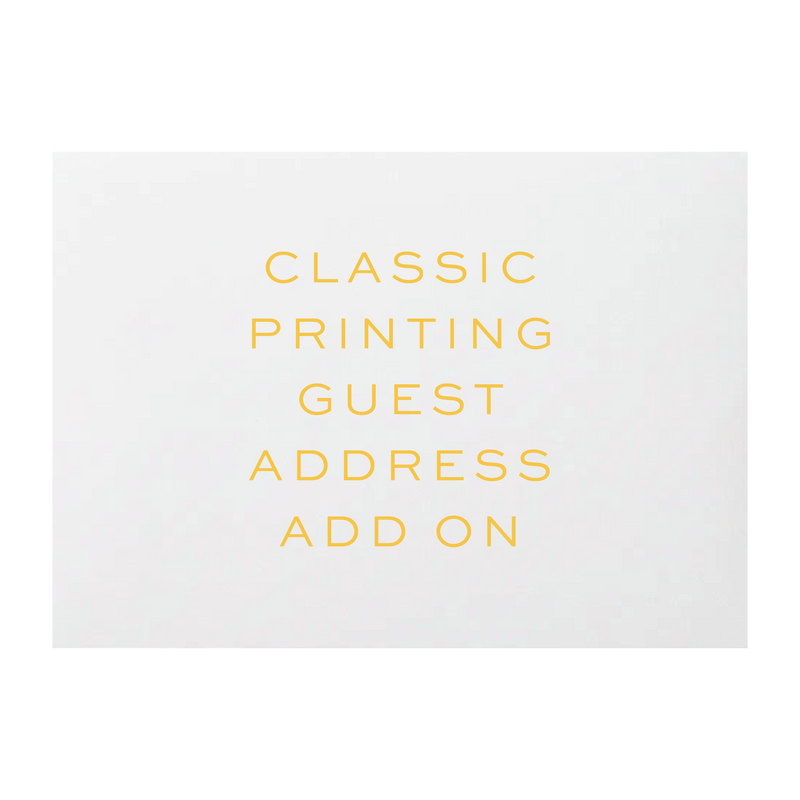 Classic Printed Guest Addressing