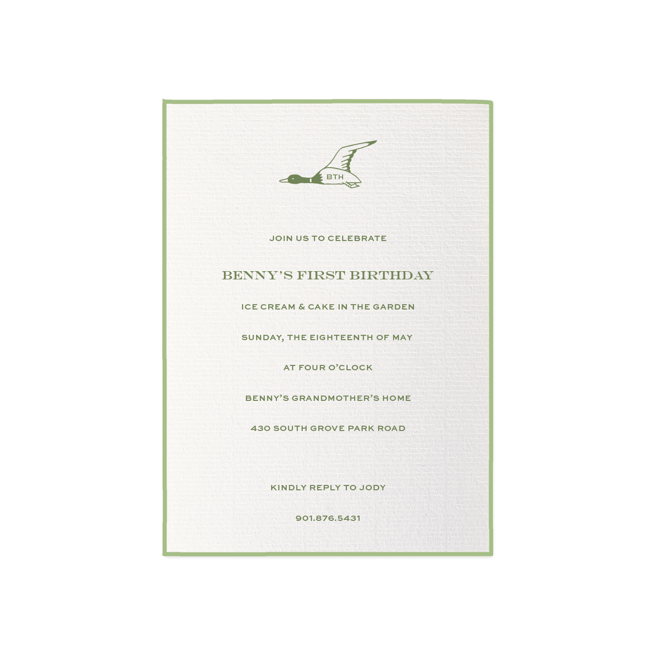 Hampstead Motif Birthday Invitation