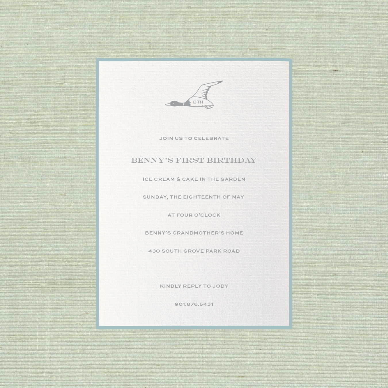 Hampstead Motif Birthday Invitation