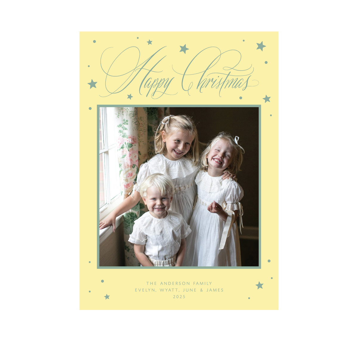 Keaton Classic Flat Print Holiday Card, Large (Archive)