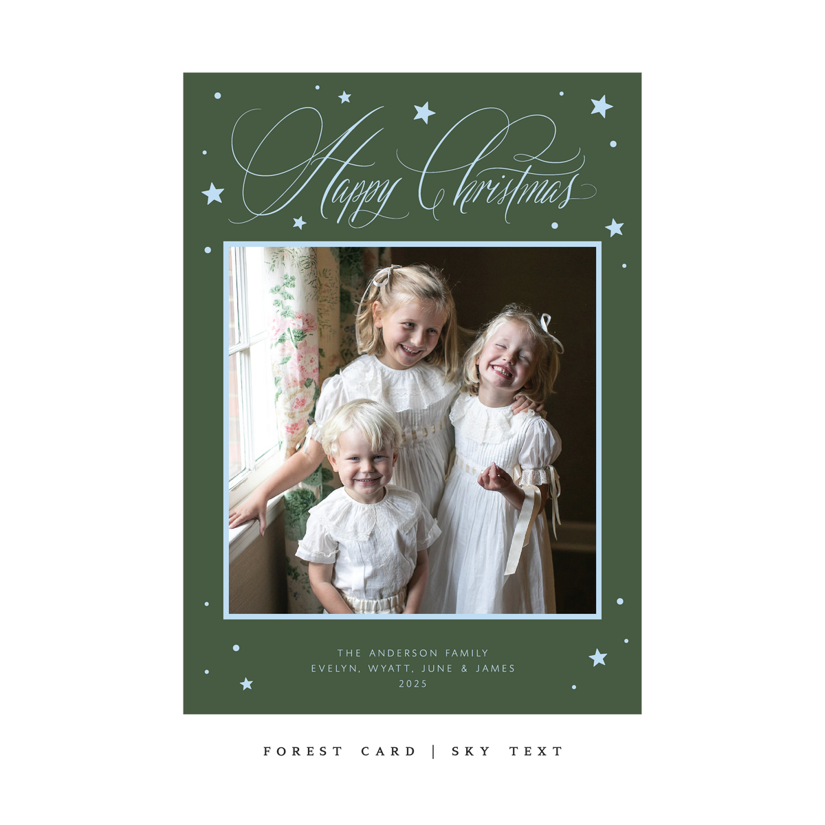 Keaton Classic Flat Print Holiday Card, Large (Archive)