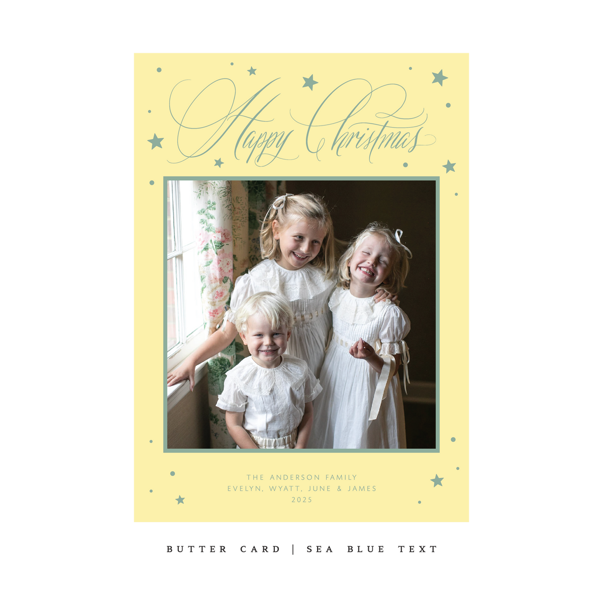 Keaton Classic Flat Print Holiday Card, Large (Archive)
