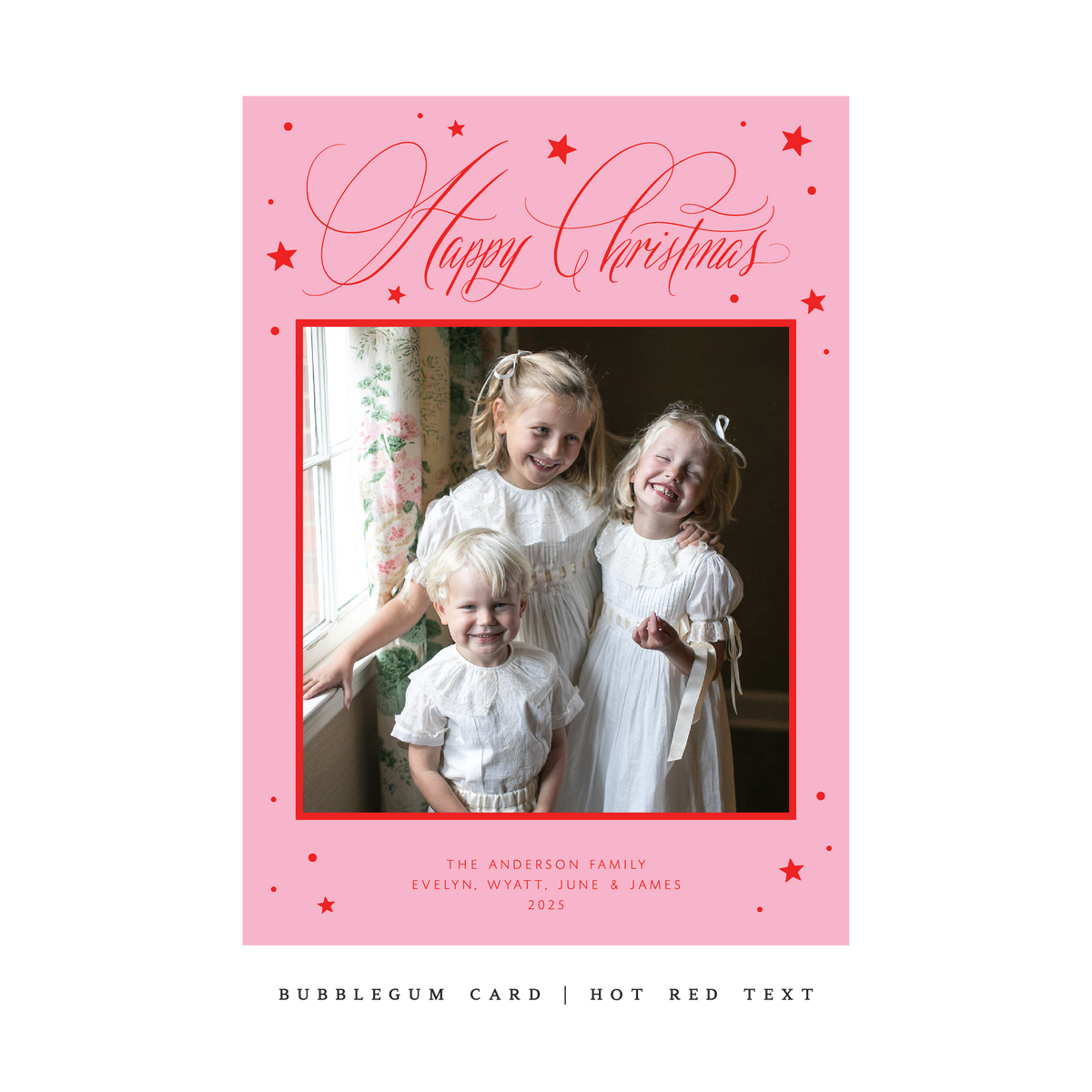 Keaton Classic Flat Print Holiday Card, Large (Archive)
