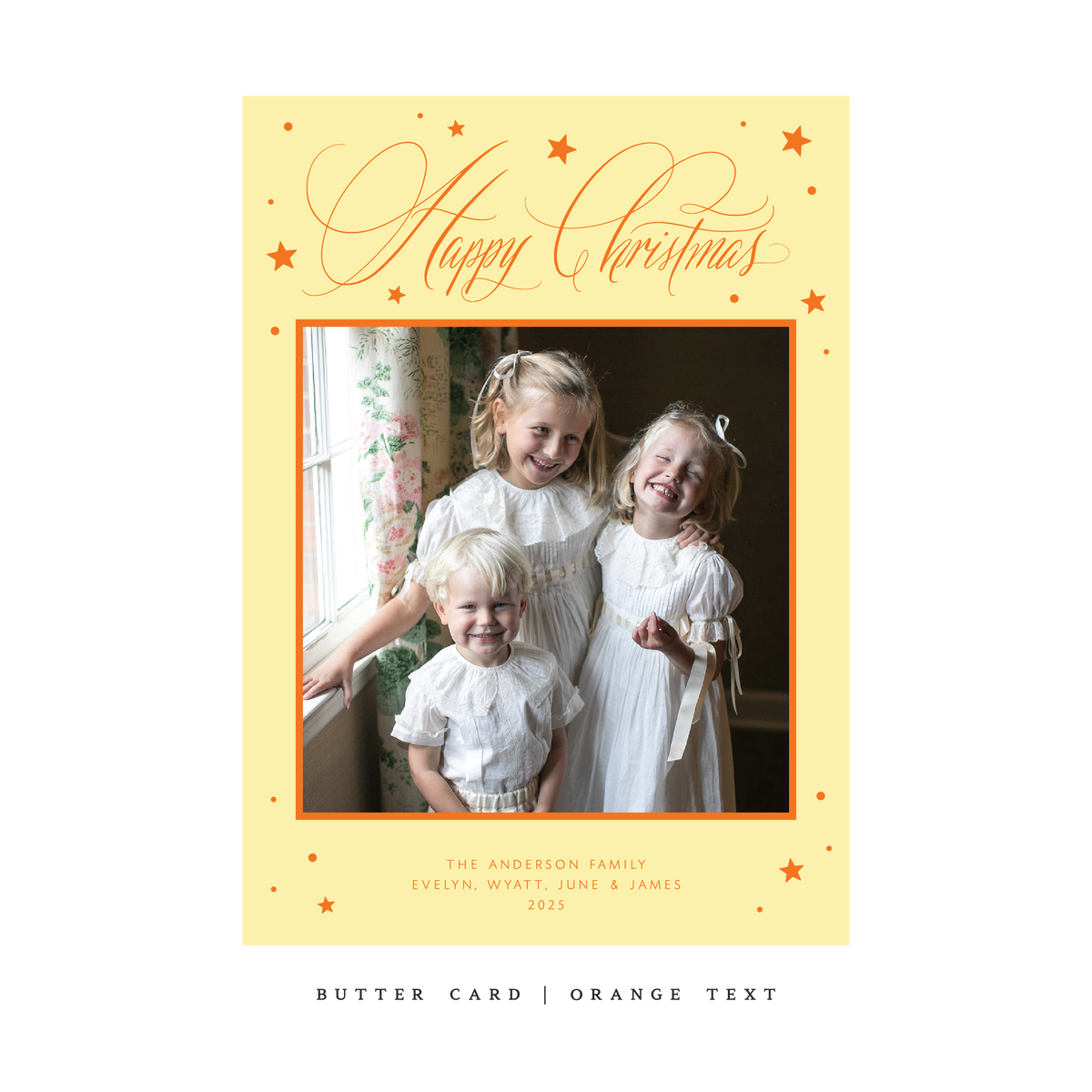 Keaton Classic Flat Print Holiday Card, Large (Archive)