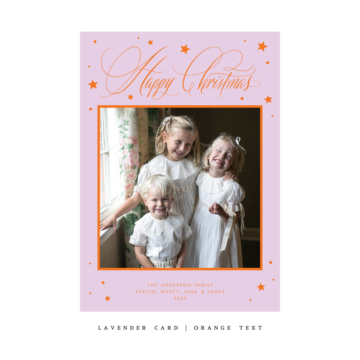 Keaton Classic Flat Print Holiday Card, Large (Archive)