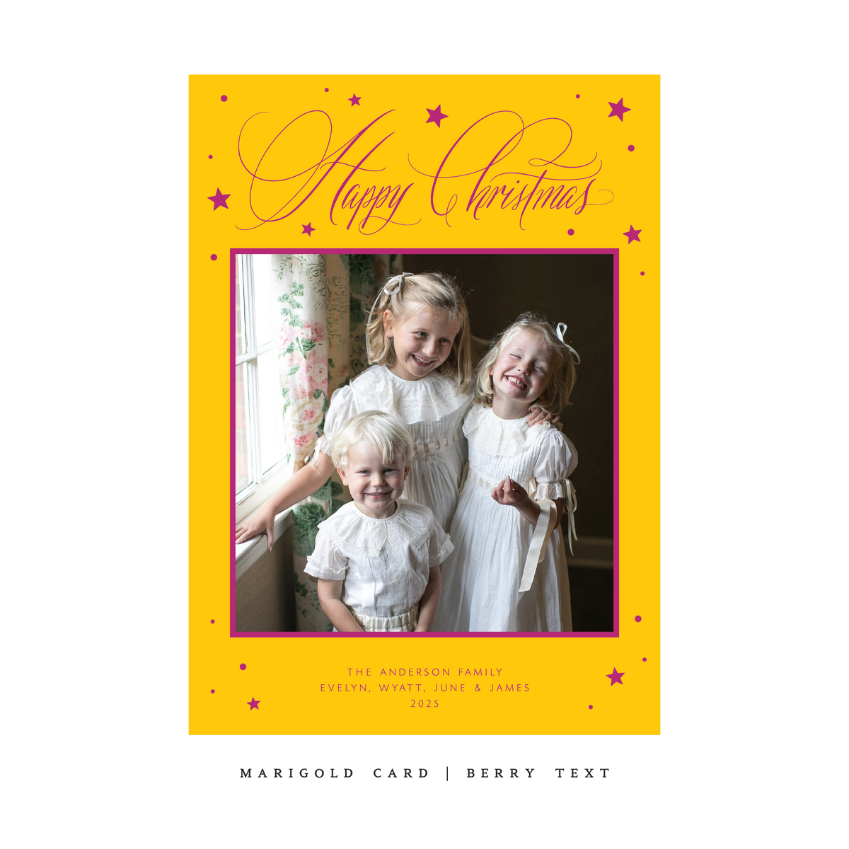 Keaton Classic Flat Print Holiday Card, Large (Archive)