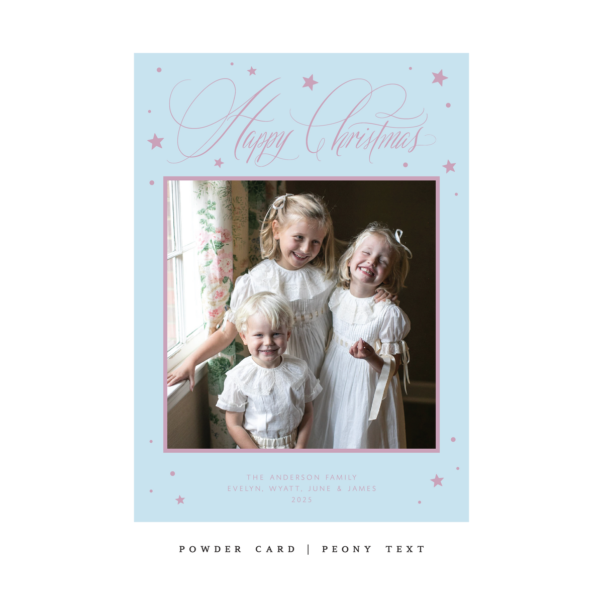Keaton Classic Flat Print Holiday Card, Large (Archive)