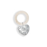 Silver Heart Ring Rattle