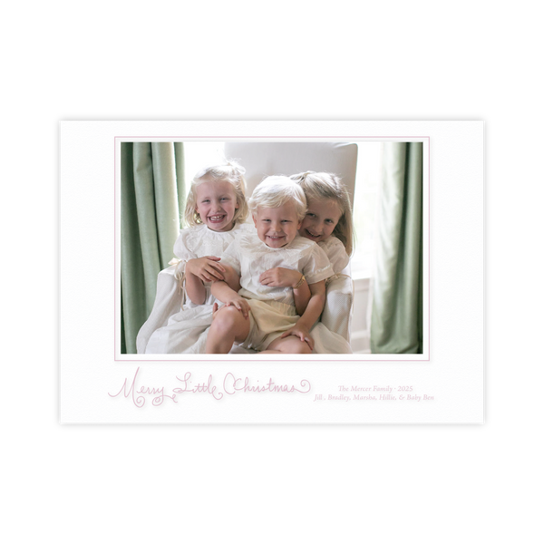 Henley Horizontal Engraved Medium Holiday Card