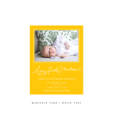 Henley Birth Announcement Classic Printed Small Holiday Card
