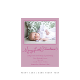 Henley Birth Announcement Classic Printed Small Holiday Card