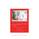 Henley Birth Announcement Classic Printed Small Holiday Card