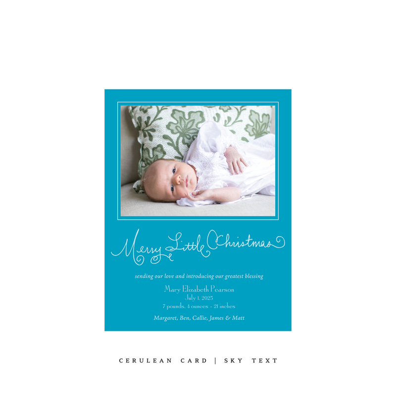 Henley Birth Announcement Classic Printed Small Holiday Card