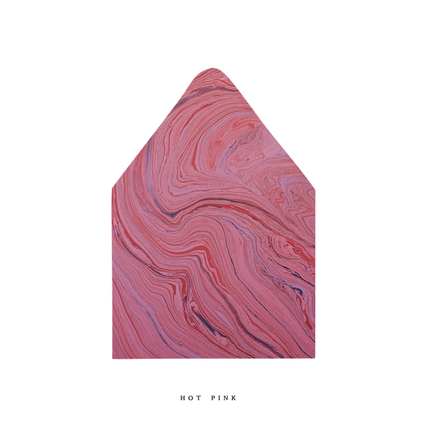 The Hot Pink Marble Luxe Envelope Liner