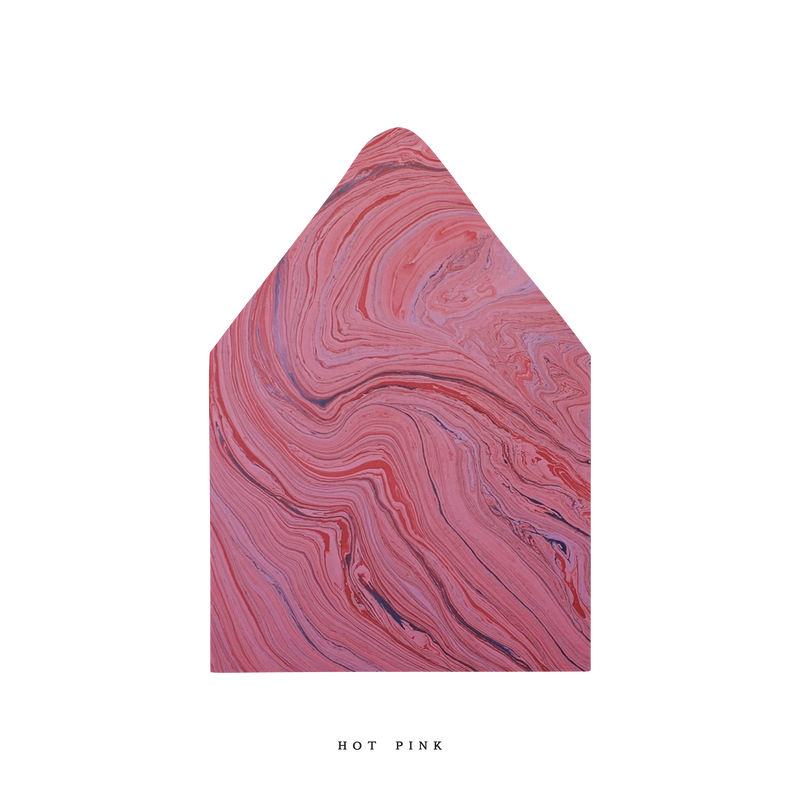 The Hot Pink Marble Luxe Envelope Liner