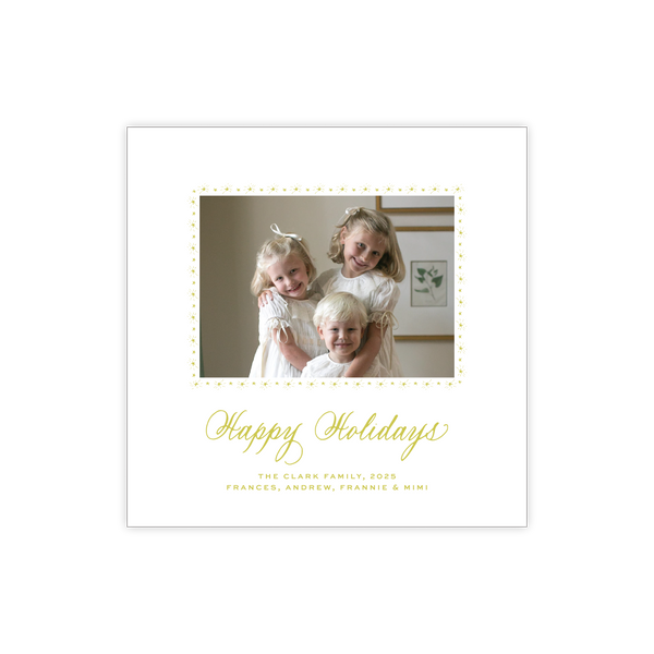 Huxley Letterpress Small Square Holiday Card