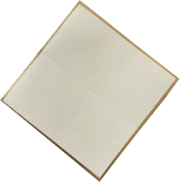 Ivory with Gold Tented Place Cards