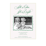 Jane Engraved Medium Birth Announcement Holiday Card