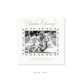 Jane Small Square Classic Printed Holiday Card