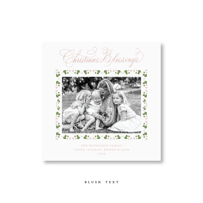 Jane Small Square Classic Printed Holiday Card