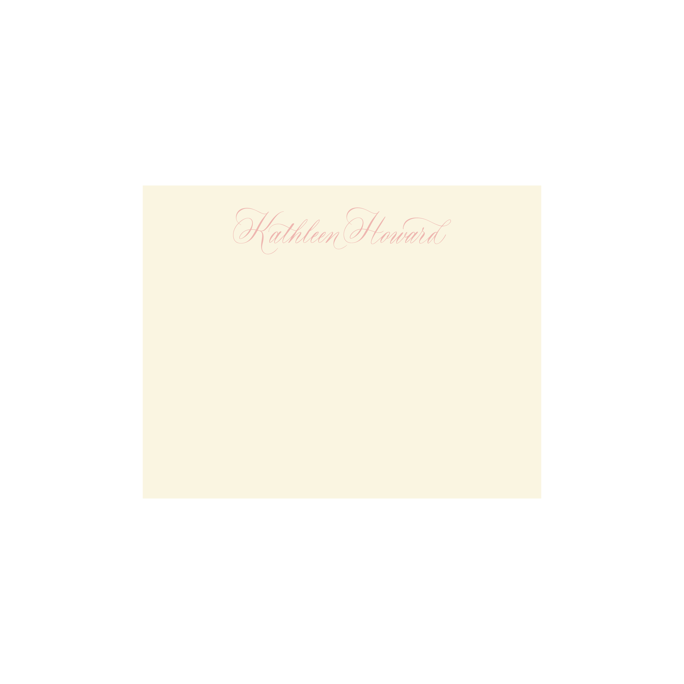 Kathleen Engraved Stationery (Supplied Calligraphy)