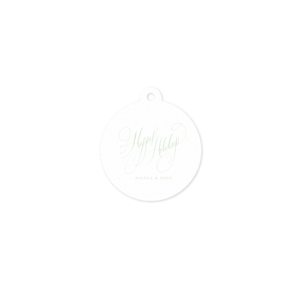 Kingswell 1 Color Letterpress Tag - Circle
