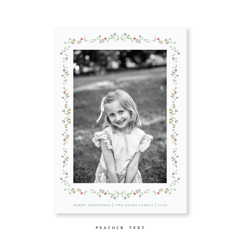 Laura Medium Classic Printed Holiday Card