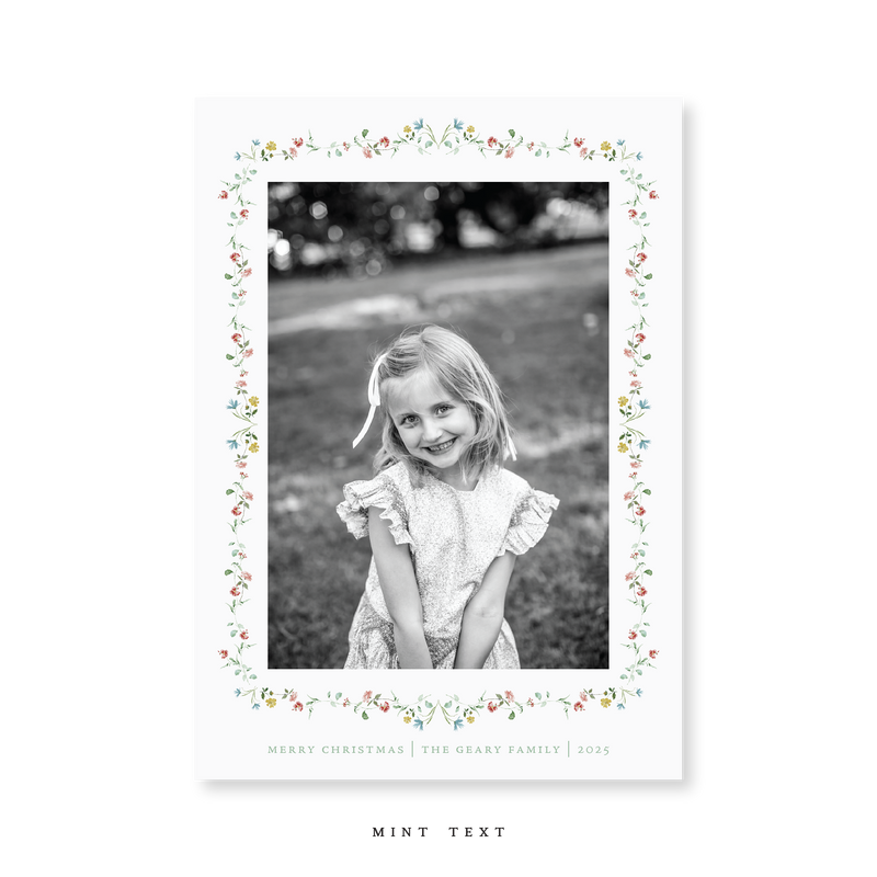 Laura Medium Classic Printed Holiday Card