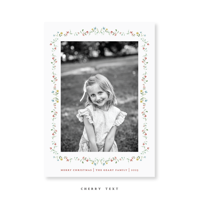 Laura Medium Classic Printed Holiday Card