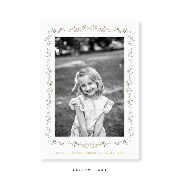 Laura Medium Classic Printed Holiday Card