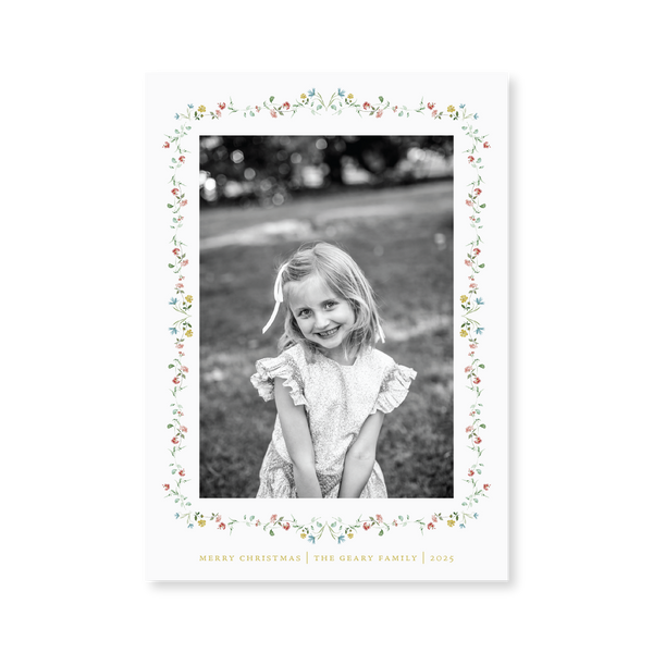 Laura Medium Classic Printed Holiday Card