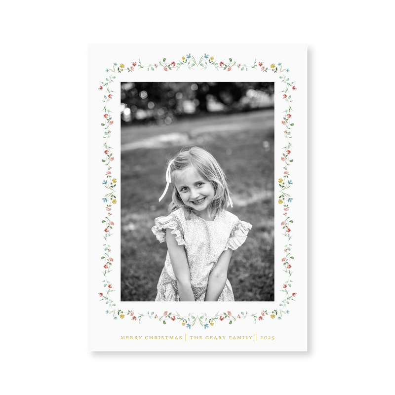 Laura Medium Classic Printed Holiday Card